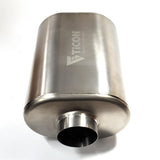 3" Titanium Race Muffler Oval 17" OAL